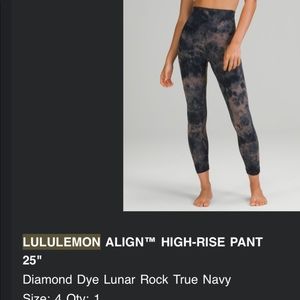 Lululemon align! 25 inch diamond dye pant